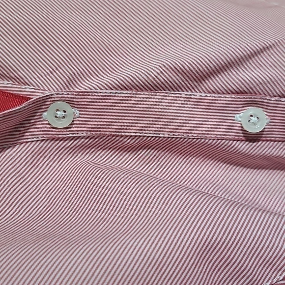 Eddie Bauer Y2K Long Sleeve Collared Pin Striped Button Down Blouse - Picture 3 of 8